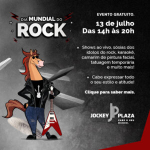 Dia do Rock: Jockey Plaza Shopping promove evento gratuito em comemoração à data