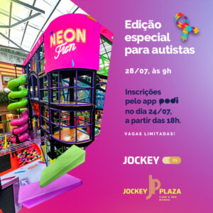 Jockey Plaza Shopping recebe crianças com TEA na Arena Neon Fun